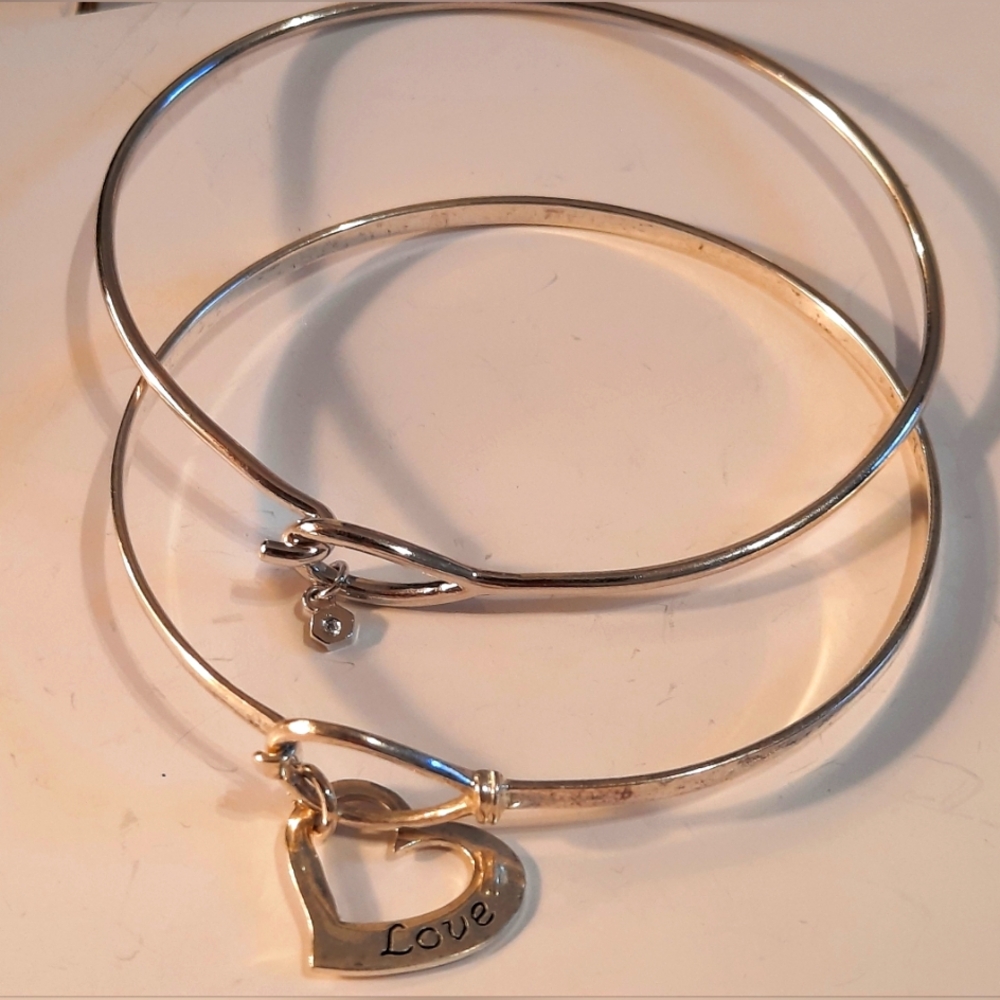 Sterling Silvwr Bangles With Charms